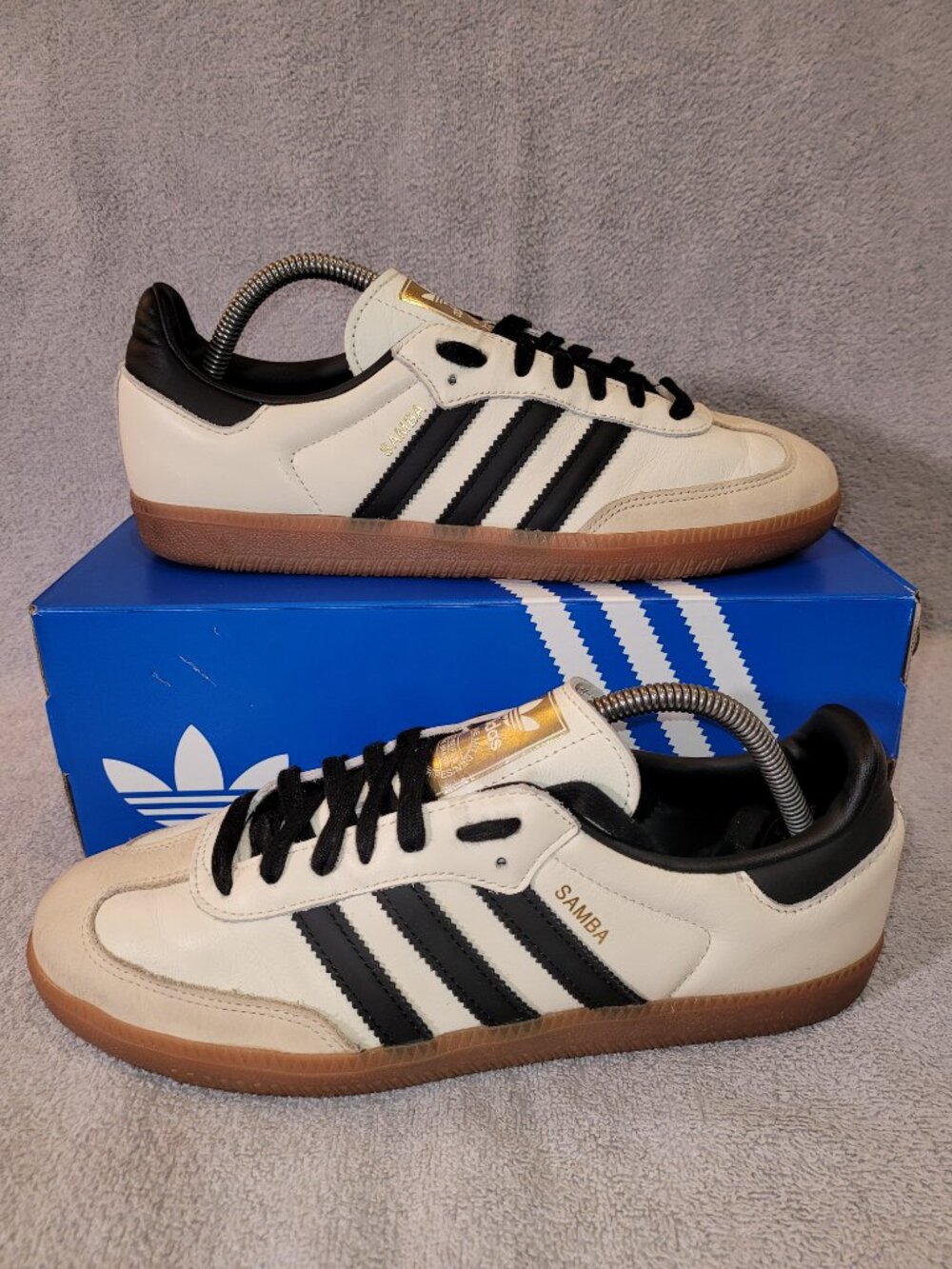 Adidas Samba Women's Size 10 OG Cream Black Tan Gum Sole SneakersID0478 (#2338)